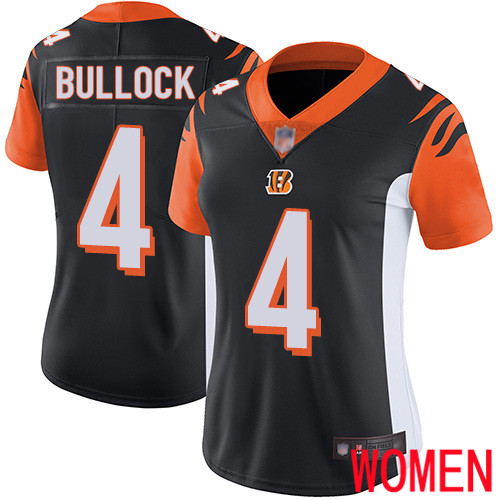 Cincinnati Bengals Limited Black Women Randy Bullock Home Jersey NFL Footballl #4 Vapor Untouchable->cincinnati bengals->NFL Jersey